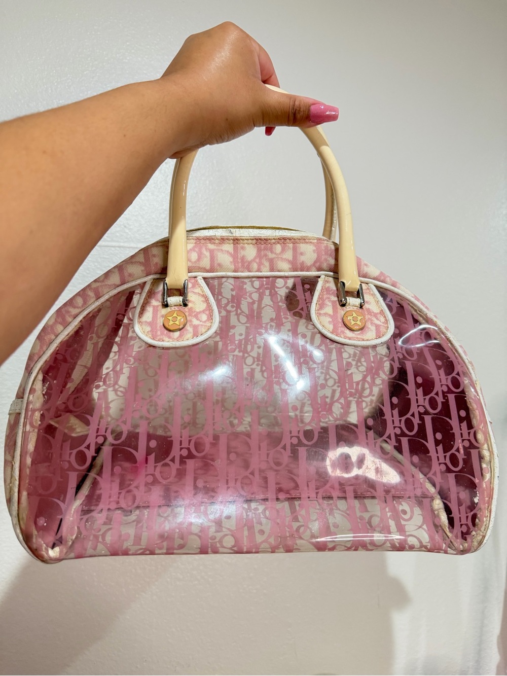Dior Diorissimo Girly Pink Rain Bowler Bag - Picture 5 of 15